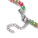 Collier de perles rondes en perles d'imitation de verre NJEW-JN04464-5