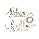 Bonjour bienvenue décorations pendentif DIY-WH0157-36-1