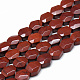 Rosso naturale perline di diaspro fili G-T069-07-1