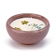 Bougies en porcelaine marron DIY-P009-D07-3