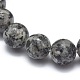 Bracelets extensibles en jaspe sésame naturel / perle de jaspe kiwi X-BJEW-K212-A-033-3