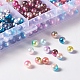 Cuentas de perlas de imitación de plástico ABS del arco iris OACR-YW0001-02B-3