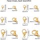 UNICRAFTALE 48pcs 6 Sizes Lobster Claw Clasps Manual Polishing Locking Clasp Stainless Steel Lobster Claw Clasps Fastener End Clasp Metal Clasps for Jewelery Making Necklaces Bracelets STAS-UN0004-27G-3