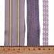 9 ヤード 3 スタイルのポリエステル リボン  DIY手作りクラフト用  髪のちょう結びとギフトの装飾  紫のカラーパレット  パープル  3/8~1-5/8 インチ (10~40mm) 約 3 ヤード/スタイル SRIB-C002-07E-4