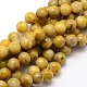 Dyed Round Natural Crazy Agate Beads Strands G-L312-02-1
