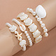 4 шт. 4 стильных эластичных браслета из пластикового жемчуга FS-WGACFCE-01-3
