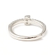 Прозрачное регулируемое кольцо с буквой из прозрачного циркония RJEW-C052-01P-B-3