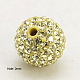 Polymer Clay Rhinestone Beads RB-C1438-12mm-A13-2