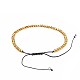 Bracelets de perles tressées en verre électrolytique réglable BJEW-JB04588-4