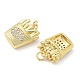 Латунные микро проложить кубического циркония подвески KK-Z120-49G-2
