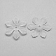 6-Petal Transparent Acrylic Bead Caps FACR-S020-SB518-2