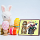 PH PandaHall Easter Bunny Clear Stamps Rabbit Flower Easter Egg Silicone Rubber Stamp Transparent Seal Stamps Postage Seal Stamp for Easter Spring Invitation Card Postcard Album Photo Gift Scrapbook DIY-WH0167-57-0118-5