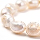 Bracelets de perles de perle de keshi de perle baroque naturelle X-BJEW-JB05317-2