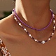 Glass Seed Beaded Necklaces Set NJEW-SW00006-05-3