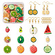Kits de fabrication de boucles d'oreilles thème fruits bricolage DIY-PJ0001-05-1