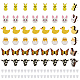 Chgcraft 48 шт. 6 стиля утка и бабочка и корова и кролик и цыпленок деревянные серьги-гвоздики EJEW-CA0001-10-1