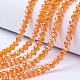 Electroplate Glass Beads Strands X-EGLA-A034-T4mm-B16-1