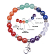 Bracelets extensibles en perles de pierres précieuses naturelles sunnyclue BJEW-SC0001-02-3