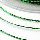 丸いメタリック糸  刺しゅう糸  6プライ  グリーン  0.6mm  約87.48ヤード（80m）/ロール MCOR-L001-0.6mm-12-2