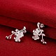 Elegant Fashion Plum Blossom Brass Stud Earrings EJEW-BB00467-4