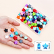 CHGCRAFT 84Pcs 14 Colors Silicone Star Beads Mini Star Shape Loose Bead Soft Colorful Spacer Beads for DIY Bracelet Necklace Jewelry Making SIL-CA0001-26-2