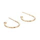 304 Stainless Steel C-shaped Hoop Circle Ball Stud Earrings STAS-K204-04G-2