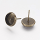 Brass Stud Earring Settings X-KK-I001-AB-NF-2