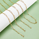 Fabricación de collar de cadena de clip de papel con textura de latón de élite pandahall MAK-PH0004-31-2