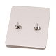 304 Stainless Steel Textured Ear Studs EJEW-L122-02P-2