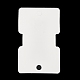 紙のジュエリーディスプレイカードを折ります  ネックレスとブレスレットのディスプレイカード  単語「acero」が付いた四角形  ホワイト  完成品：37.5x50x5.5mm  8x5x0.05cm  穴：6mm CDIS-M005-25-3