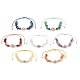 Set di braccialetti con perline intrecciate con pietre preziose naturali BJEW-JB08948-1