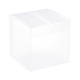 塩ビプラスチックボックス  艶消し  正方形  ホワイト  箱：5x5x5センチメートル  展開：15.8x10x1cm CON-WH0073-19B-1