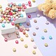 Perles acryliques opaques de couleurs mélangées MACR-YW0002-48B-5