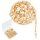 CREATCABIN 1 Box 10 Feet Paperclip Links Chains Real 14K Gold Plated Oval Soldered Drawn Elongated Brass Extender Necklace Cable Chain for DIY Jewelry Making Bracelets Choker Crafts Findings KK-CN0001-60-1