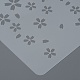 プラスチック再利用可能な描画絵画ステンシル テンプレート  DIY スクラップブック 壁 布 床 家具用  長方形  ホワイト  262x174x0.4mm DIY-F018-B17-3
