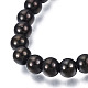 201 bracelet extensible en perles rondes en acier inoxydable pour homme femme BJEW-N017-163B-03-2