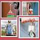 SUNNYCLUE 1 Box 7 Sets Christmas Diamond Art Painting Keychains Bulk Beginner Painting Keychain Kits Xmas Santa Claus Snowman for Adults DIY Craft Diamond Art Keychains Party Decoration Supplies DIY-SC0019-49-6