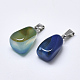 Natural Banded Agate/Striped Agate Pendants G-T122-20H-2