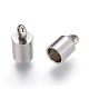 304 Stainless Steel Cord Ends Glue in Barrel End Caps STAS-P162-11-4mm-1