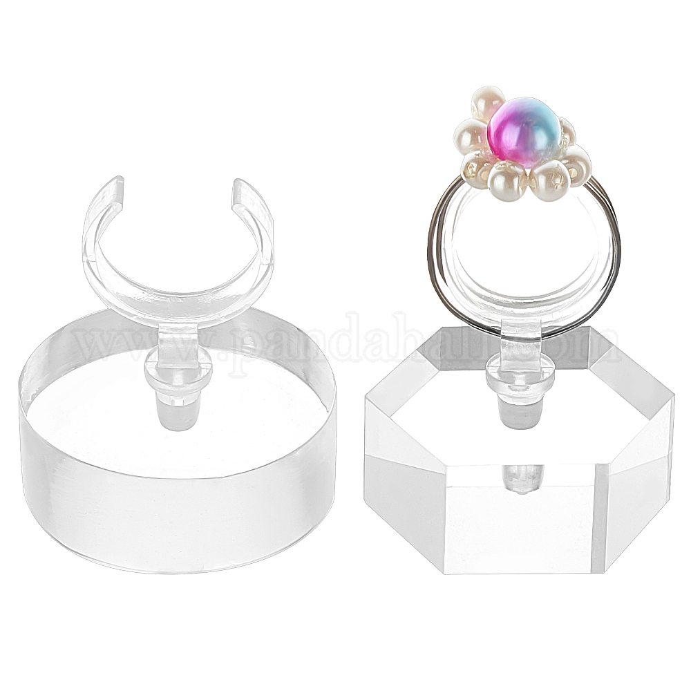 Shop FINGERINSPIRE 2Pcs Ring Holder Blocks Acrylic Ring Display Stand