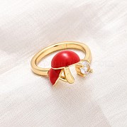 Открытые манжеты из латуни с микропаве и цирконием для женщин RJEW-U057-26G-02