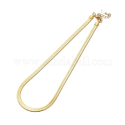 Ionenplattierung (IP) 304 Edelstahl-Halskette mit Fischgrätenmuster für Männer und Frauen NJEW-E076-03D-G