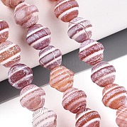 Окрашенные естественный агат бисер пряди G-T144-27E