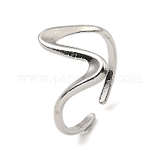 304 Stainless Steel Open Cuff Rings RJEW-Z018-24P