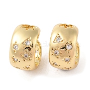 Серьги-манжеты из латуни с микро-паве EJEW-G394-36G