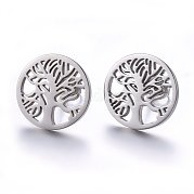 Серьги-гвоздики из нержавеющей стали 304 EJEW-H371-03P