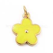 Подвески из латуни с покрытием из эмали KK-G387-09G-03