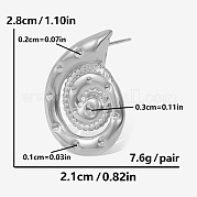 Стильные серьги-гвоздики из нержавеющей стали 304 RY3082-1