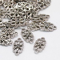 Разъемы для цветочных звеньев в старинном серебряном стиле в тибетском стиле X-LF5094Y-NF