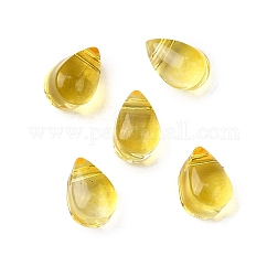 Abalorios de vidrio, lágrima, oro, 6x4x4mm, agujero: 1 mm
